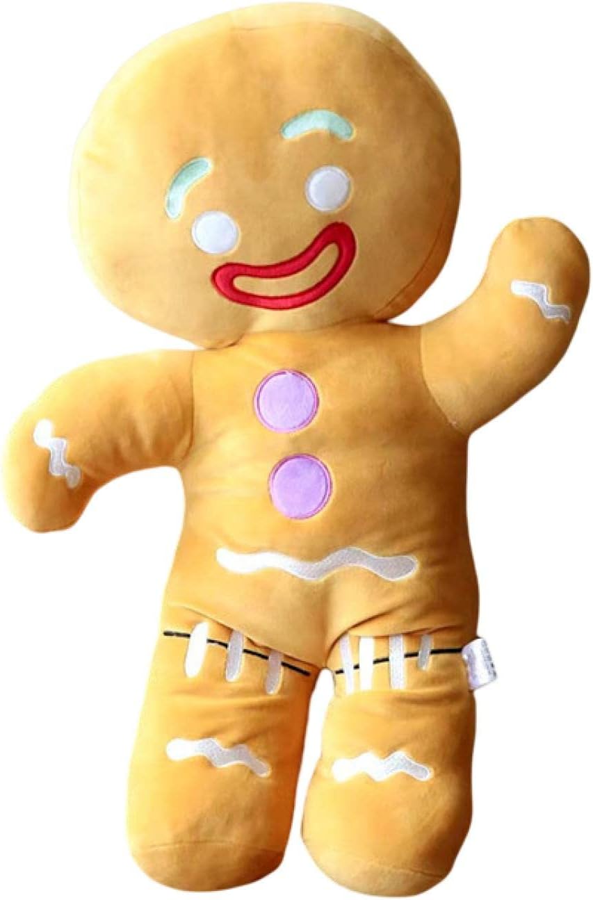 Walbest Gingerbread Man Plush Toy Christmas Decor Throw Pillow