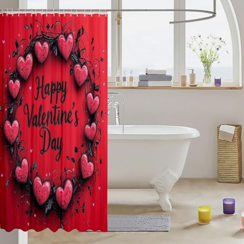 Day of Love Bath Curtain