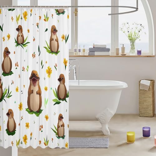 Adorable Platypus Shower Curtain Set