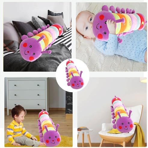 AUCooma 196 Catepillar Stuffed Animal Soft Plush Pillow for Kids and Adults