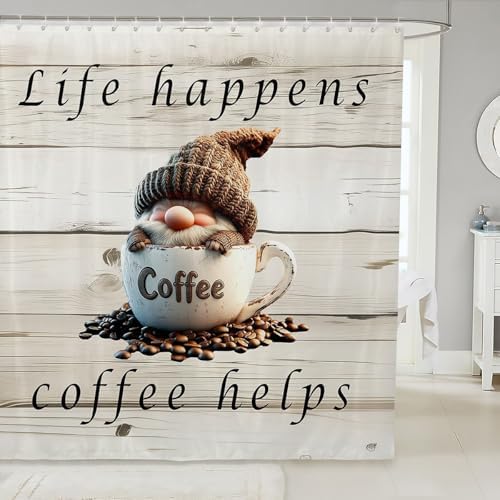 Feelyou 72 x 72 Kawaii Gnome Bathroom Shower Curtain