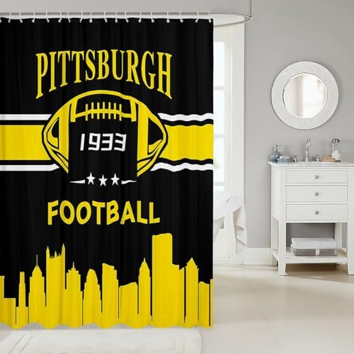 Fun Rugby Bath Curtain for Kids