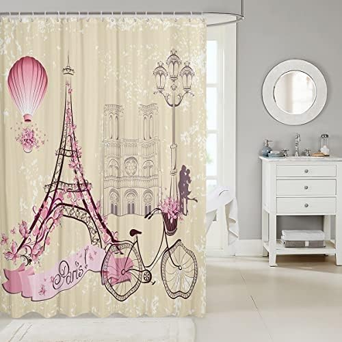 Eiffel Tower Kids Shower Curtain