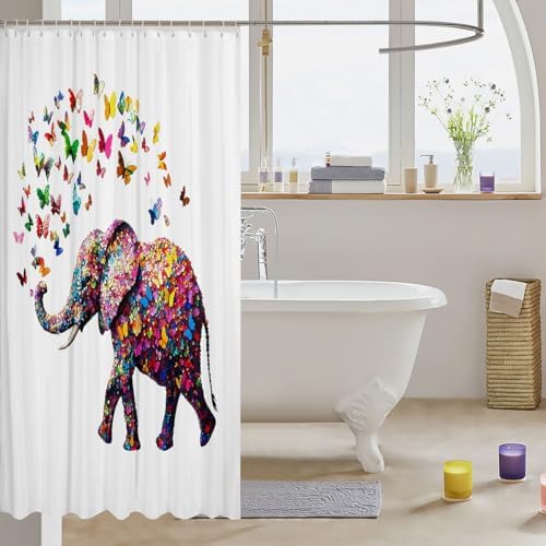 E Kenneth Elephant Bath Curtain Set