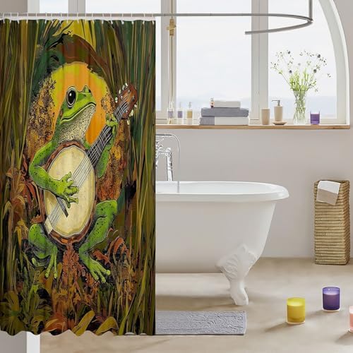 Feelyou Kids Cute Frog Shower Curtain Set