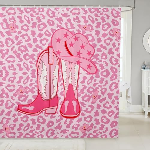 Manfei 3D Leopard Washable Shower Curtain Set for Kids waterproof bathroom curtain