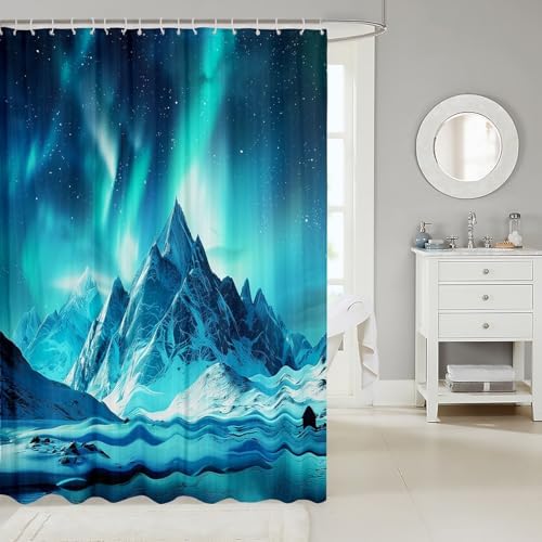 Northern Lights Kids Shower Curtain Set 72x72