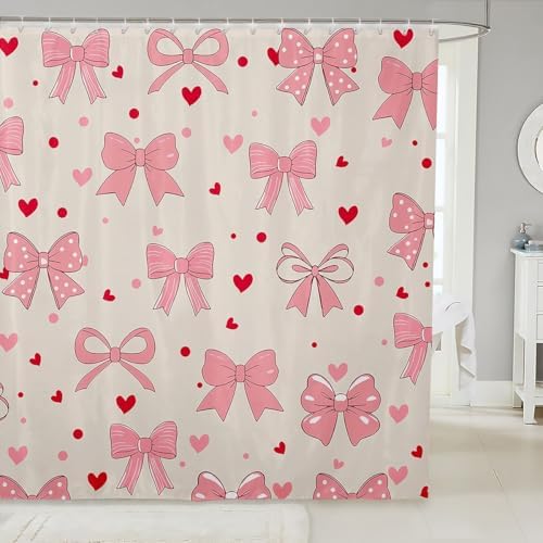 Manfei Cartoon Bowknot Kids Shower Curtains