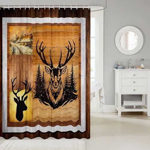 Deer Hunting Bathroom Shower Curtain