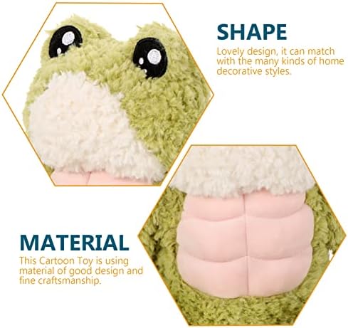 Cute 3D Muscle Frog Plush for Kids