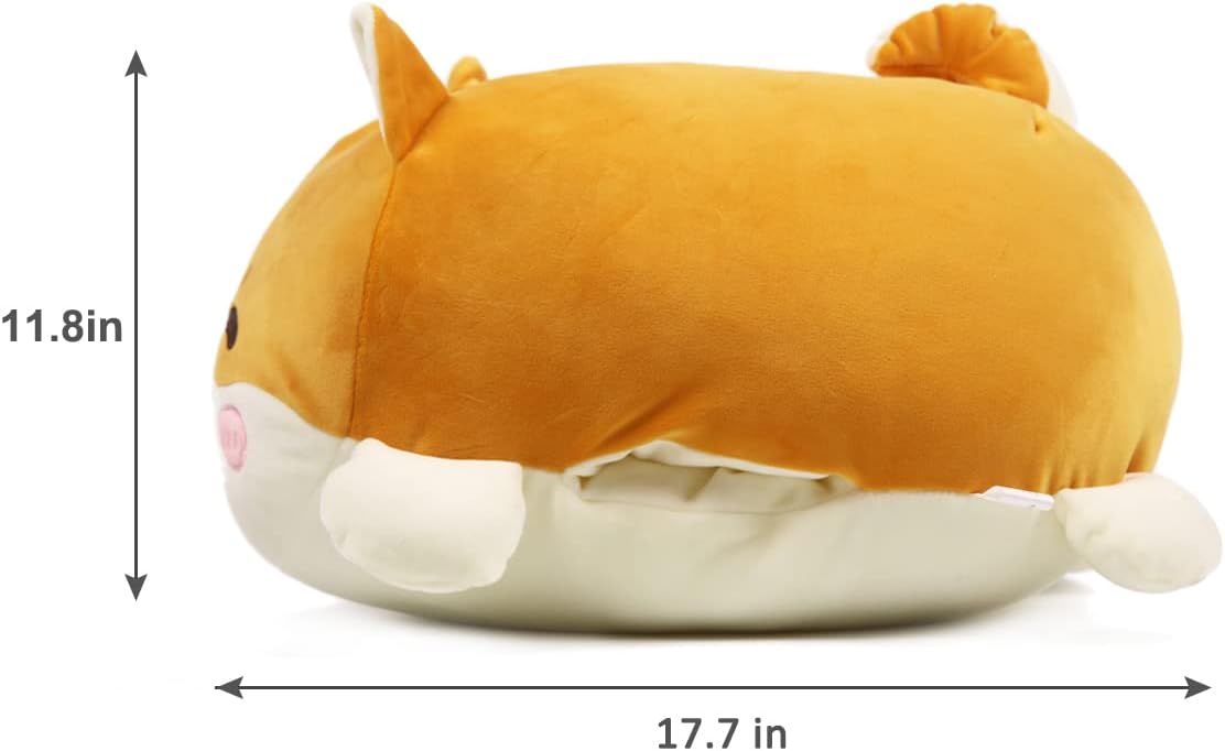 ARELUX Shiba Inu Plush Pillow Kawaii Stuffed Animal Pillow for Kids Adults