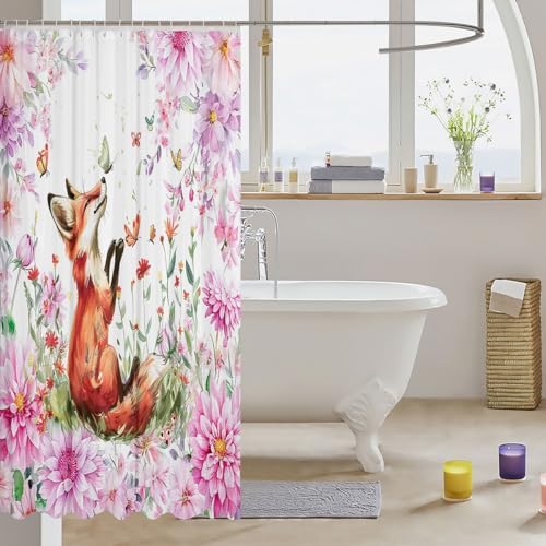 Woodland Fox Bath Curtain