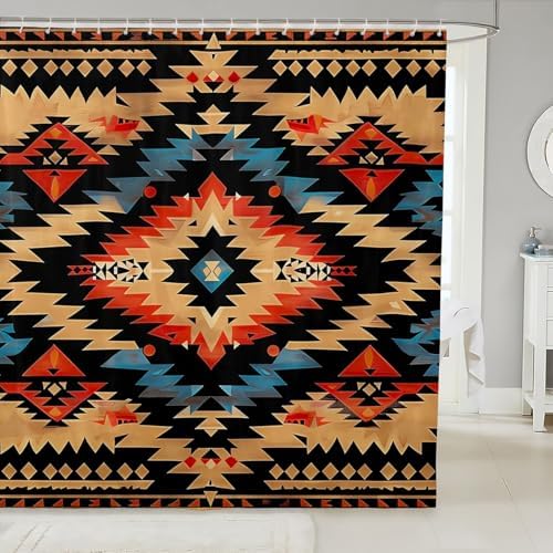 Feelyou Western Boho Bath Curtain Boys Girls 72x72 tribal shower curtain waterproof