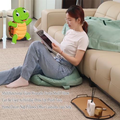 Wearable Turtle-shell Plush Pillow for Adults