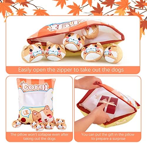 Corgi Plush Pillow d handling