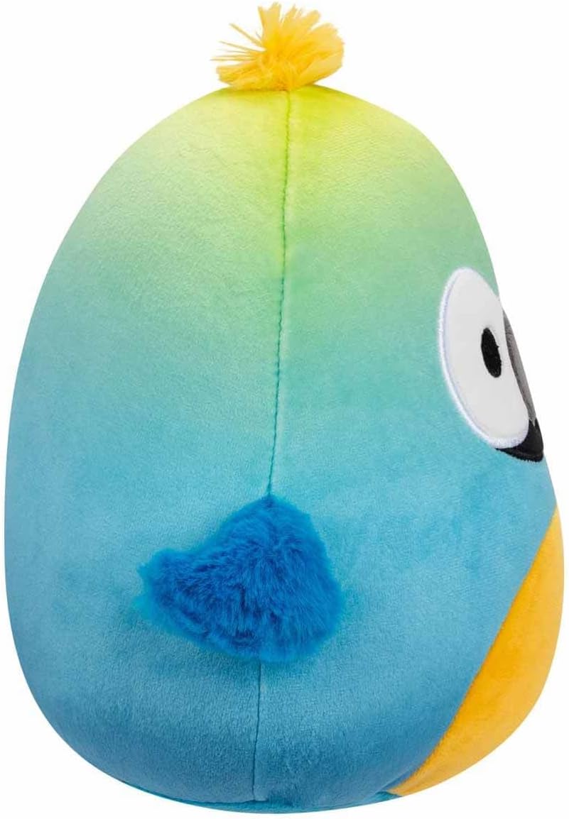 Squishmallows 75-inch Plush Macaw Parrot with a Realistic Branch Design