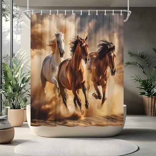 Western Themes Stallion Horse Shower Curtain