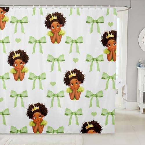 Manfei Cute Princess White Shower Curtain