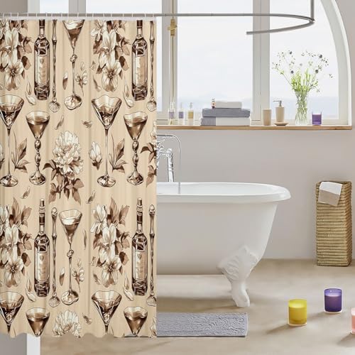 Feelyou Kids Western Wine Beer Bath Curtain Set
