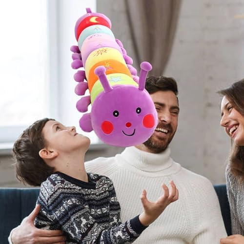 AUCooma 196 Catepillar Stuffed Animal Soft Plush Pillow for Kids and Adults