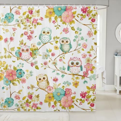Feelyou Owl 72x72 Shower Curtain