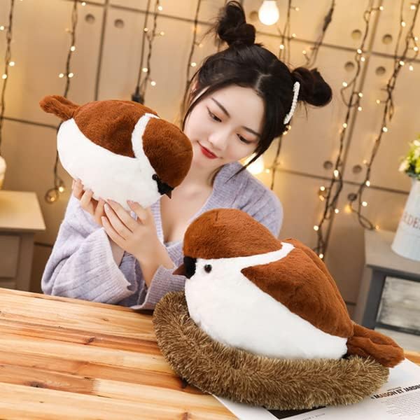 Sparrow Plush Doll with Birds Nest