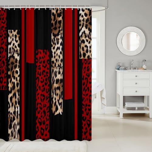 Manfei Leopard Print Shower Curtains