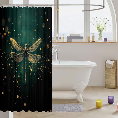 JeaneloiuDragonfly Shower Curtain Set
