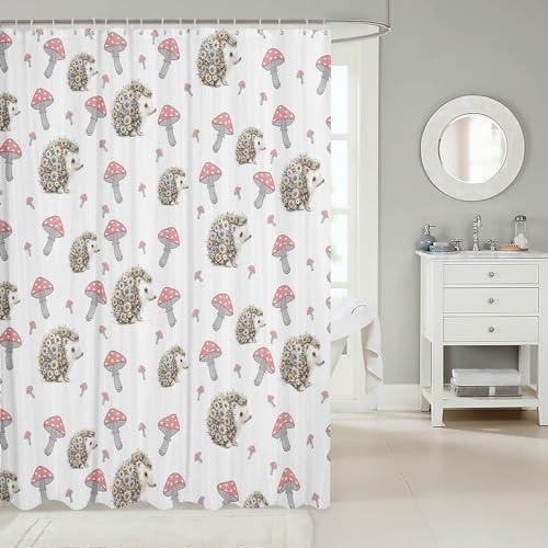 Manfei Cute Hedgehog Kids Shower Curtains