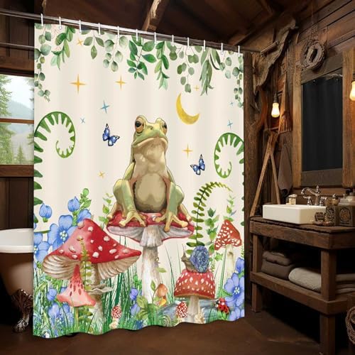 Boho Mushroom Shower Curtain