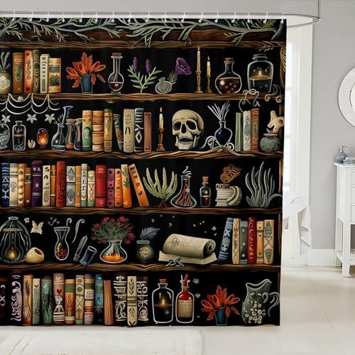 Halloween Retro Bath Curtain