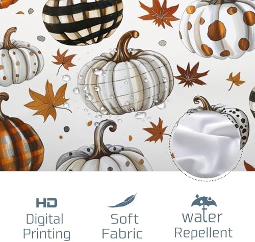 TPHIHPT FALL PUMPKIN SHOWER CURTAIN 72x78