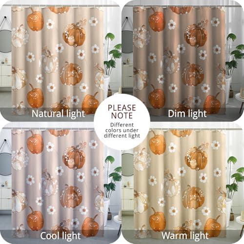 GDHBLING - Autumn Pumpkins 72x78 inch Shower Curtain Set