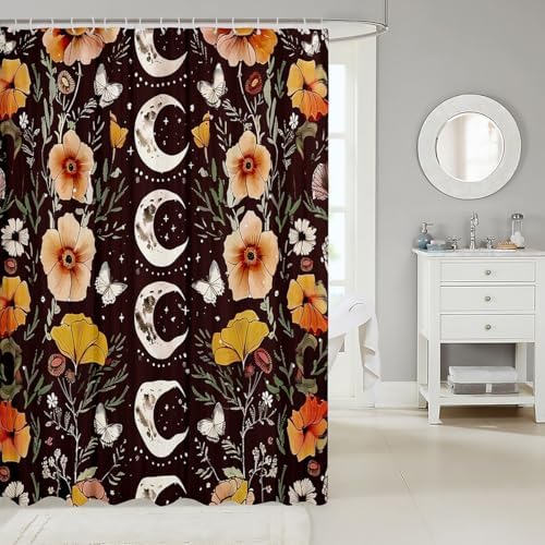 jealouslovelies Butterfly Bath Curtain for Kids Waterproof Unique Design