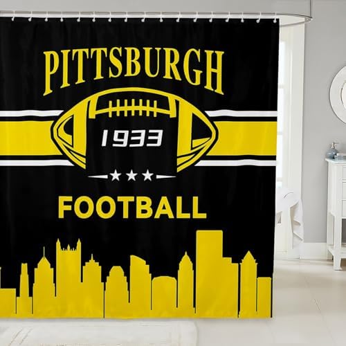 Fun Rugby Bath Curtain for Kids