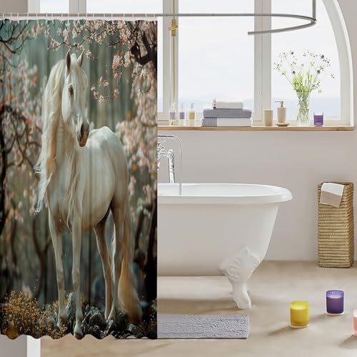 Festive Horse Bath Curtain Set