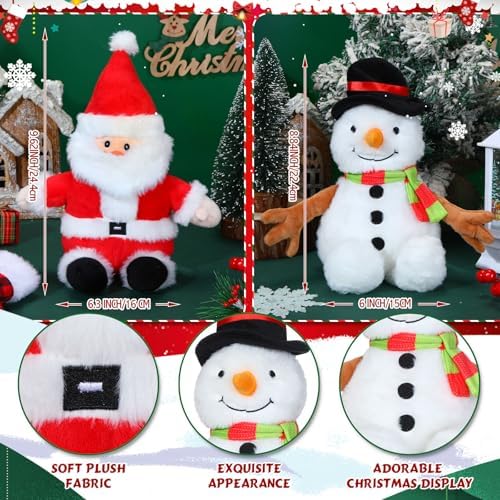 Syhood 4 Piece 9 Inch Christmas Plush Set