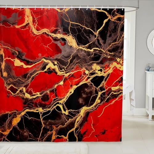 Marble Geometric Shower Curtain