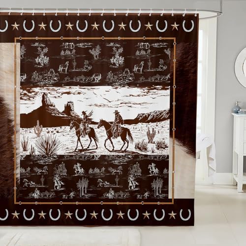 Boys Men Kids Western Aztec shower curtain 72x84 set