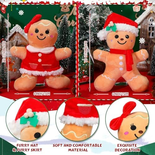 Syhood 4 Piece 9 Inch Christmas Plush Set