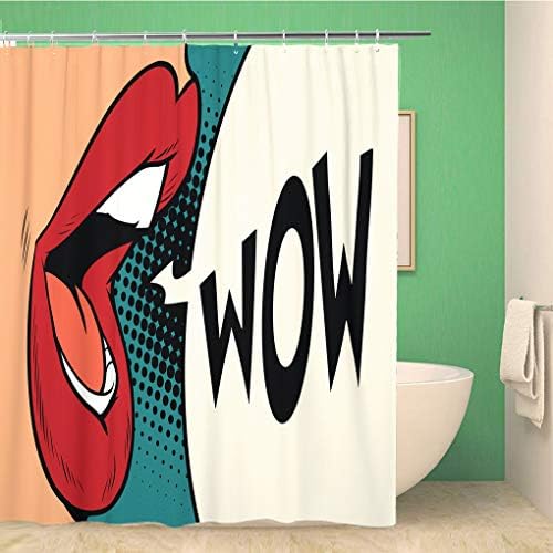 60x72 Inches Pop Art Shower Curtain Set with Hooks