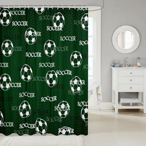 Feelyou Boys Football Bath Curtain 72x72