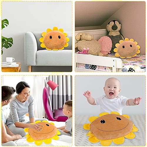 Sunflower Plush Pillow Perfect Hand Warmer Cozy Toy Doll for Sofa Bed