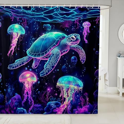 Manfei Fun Turtle Shower Curtain
