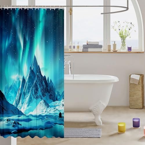 Northern Lights Kids Shower Curtain Set 72x72