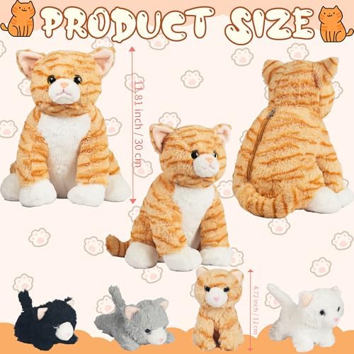 Stuffed Cat with Surprise Kittens