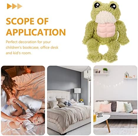 Cute 3D Muscle Frog Plush for Kids