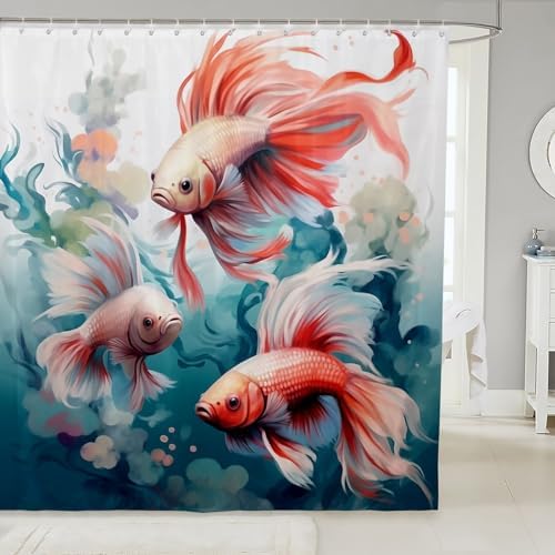 Manfei Tropical Fish Shower Curtain 72x72