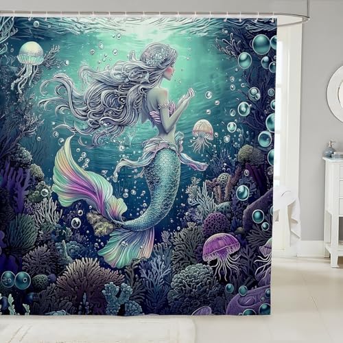Mermaid Bath Curtain waterproof