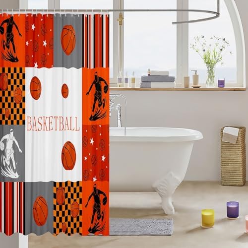 Feelyou Basketball Shower Curtain 72x72 Set Water-Resistant permalink
